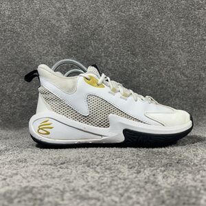 Under Armour Stephen Curry 3Z 25 SDE Kids Size 6.5Y White Basketball Shoes Used